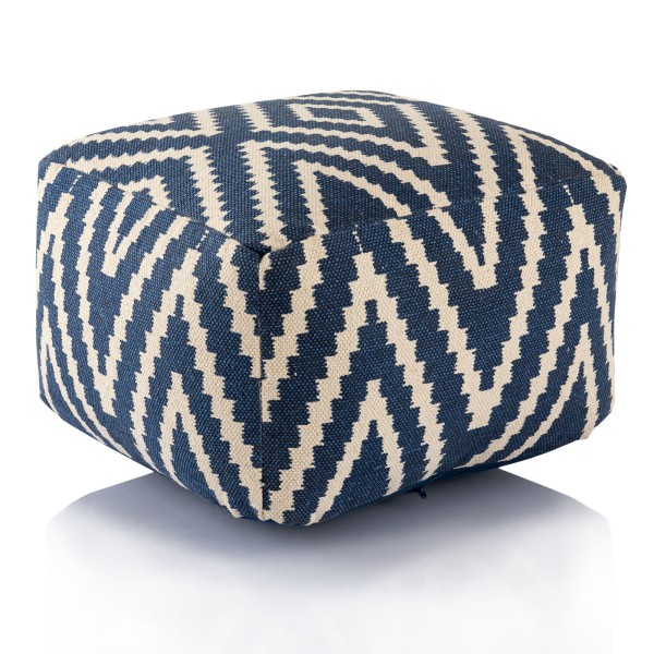 Fusshocker Pouf Sitzwürfel Kelim 50x35x50cm Bodenkissen Baumwolle