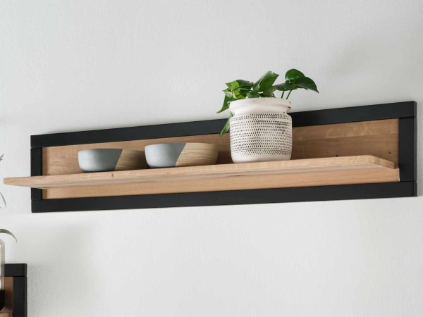 Wandbord Wildeiche Massivholz Porto B120 H24 T22cm