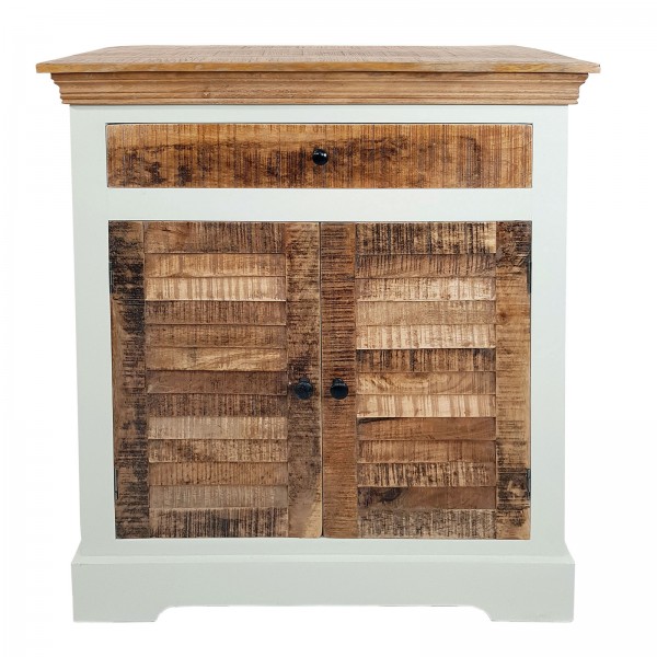 Anrichte Kommode B 80 H 90 cm Sideboard Ibiza Massivholz Mangoholz massiv weiß natur