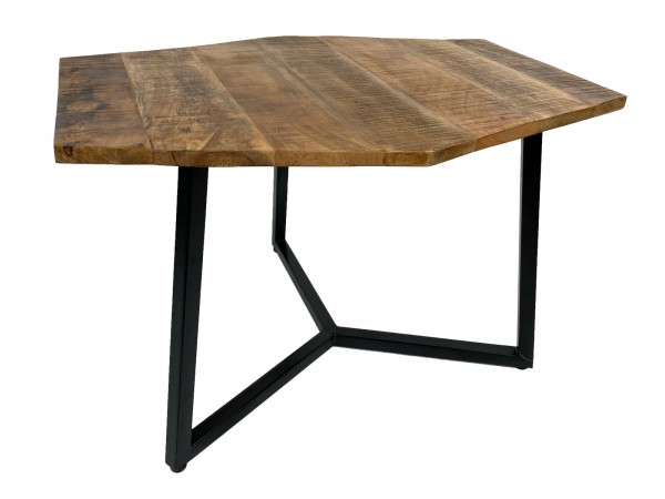 Couchtisch 74 x 56 cm nachhaltig Wohnzimmer Tisch Beistelltisch Lyon Metall-Gestell schwarz oder wei