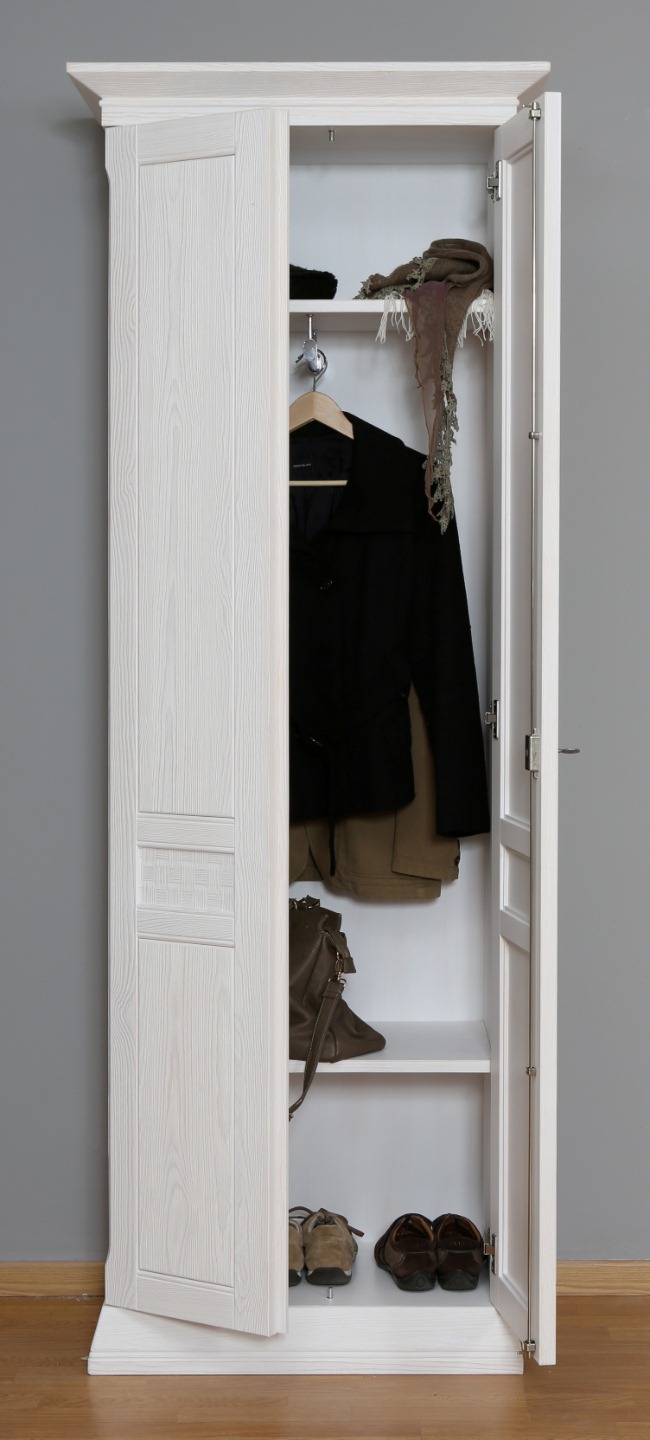 Garderobe-SET Vienna 4-teilig massiv | Casamia incl. Pinie aus Panel Kommode, Wohnen Spiegel und Garderobenschrank