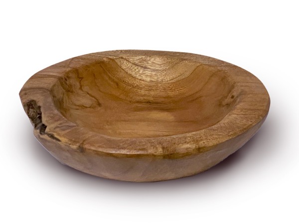 Teakholz Schale aus Wurzelholz Ø 25 cm Einzigartiges Naturprodukt